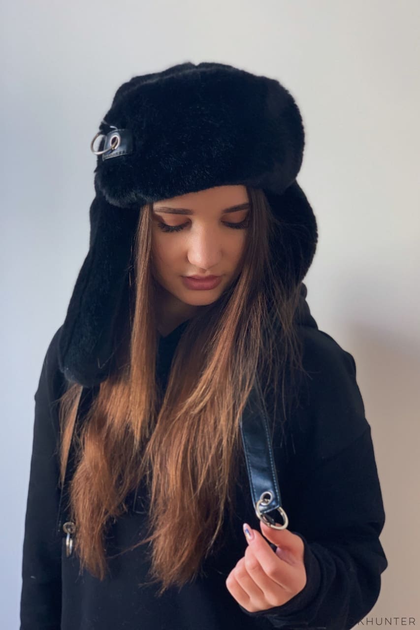 Black Russian ushanka hat - LOOKHUNTER