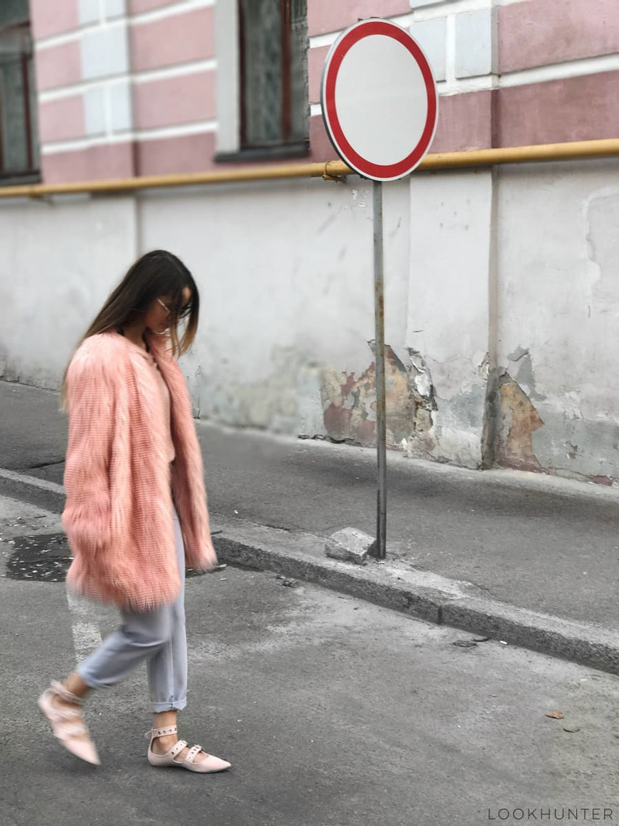Pink Shaggy Faux Fur jacket - LOOKHUNTER