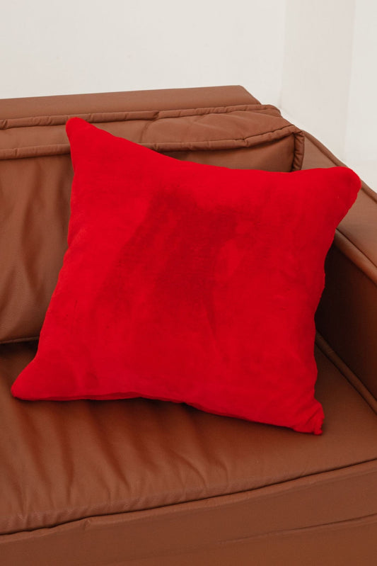 red plush pillowcase 