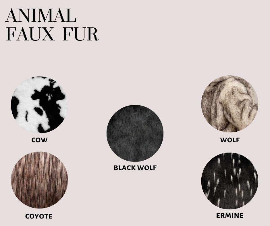 Wolf faux fur cushion cover