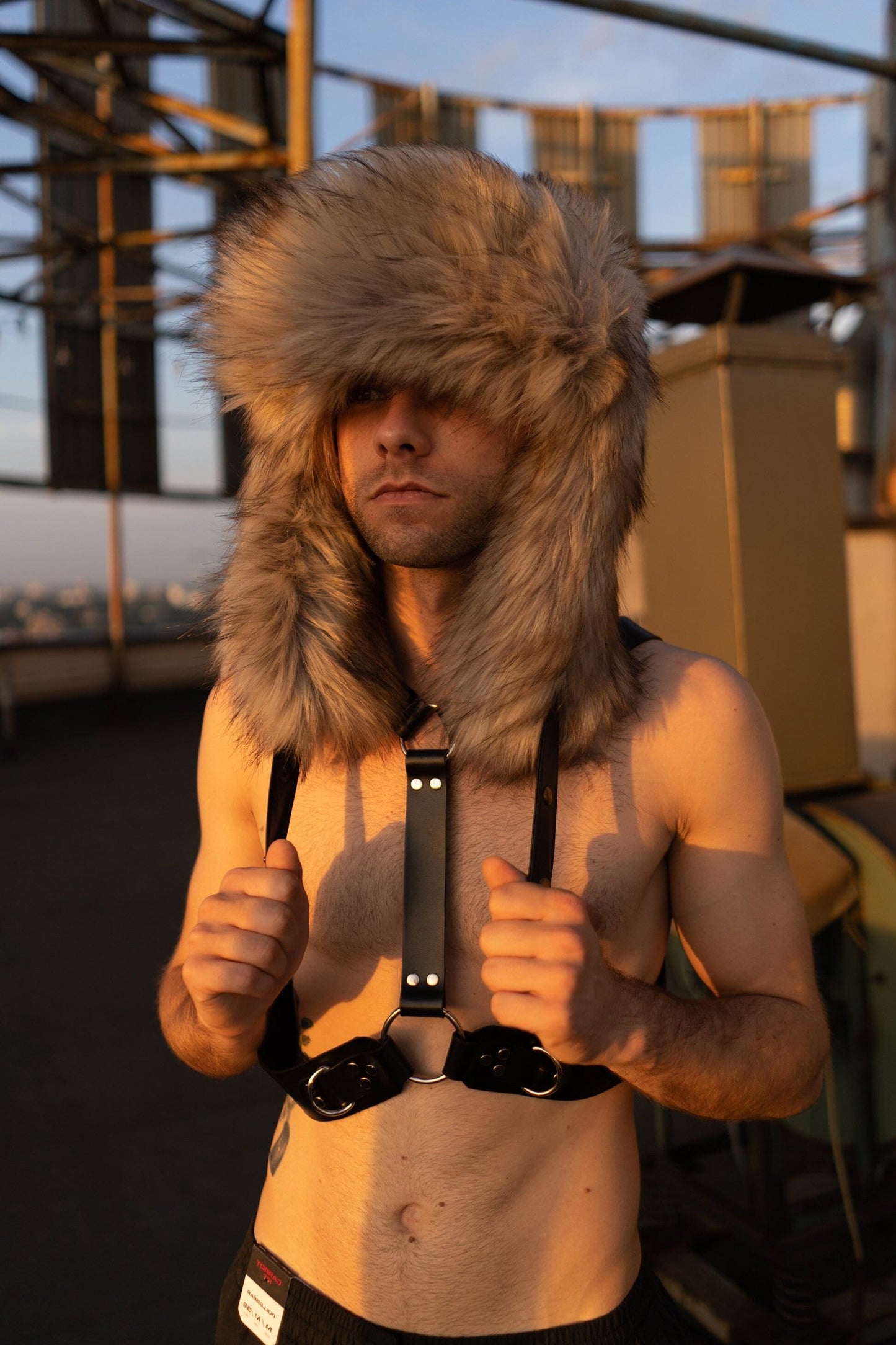 Burning man ushanka hat