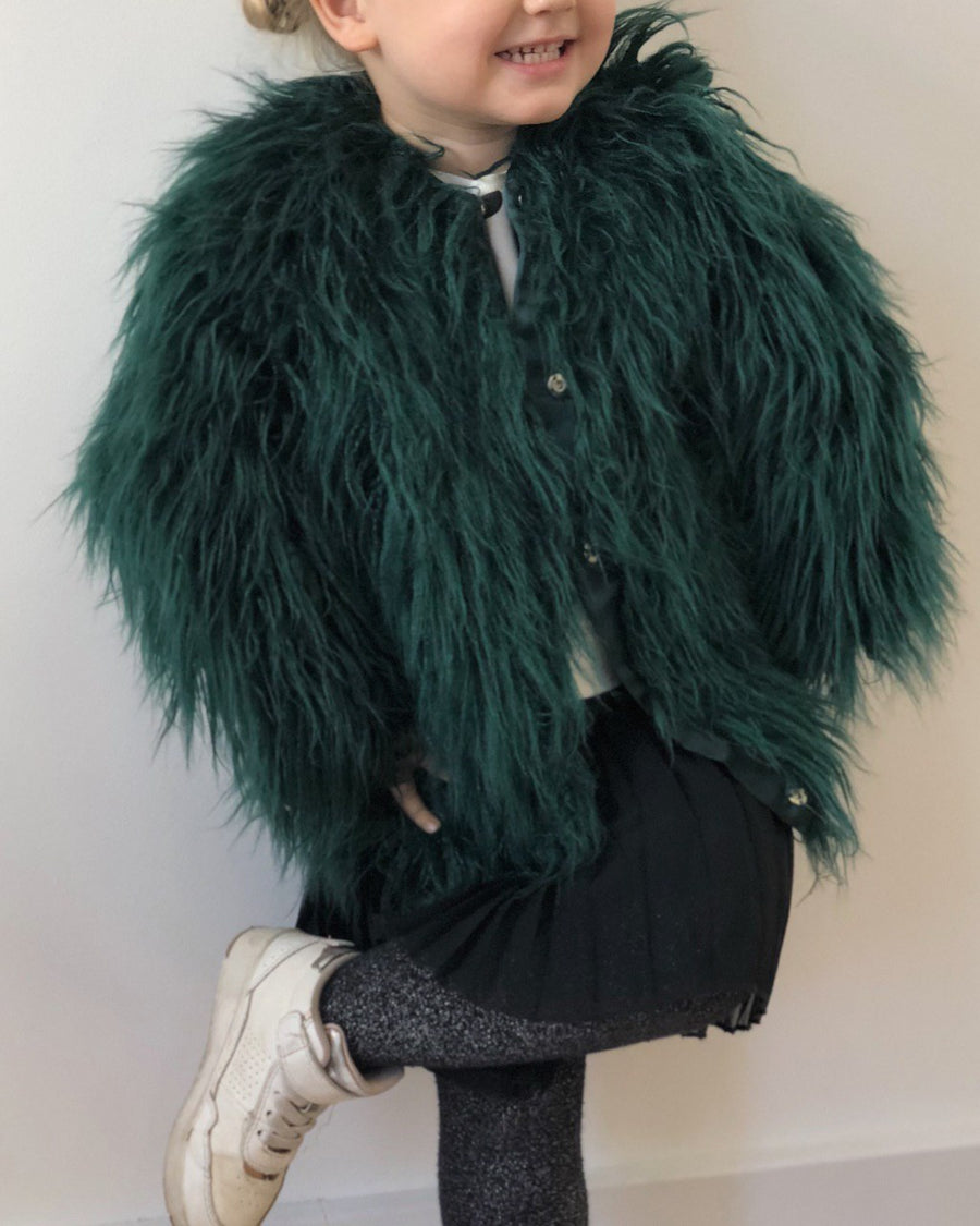 Emerald kids faux fur jacket - LOOKHUNTER